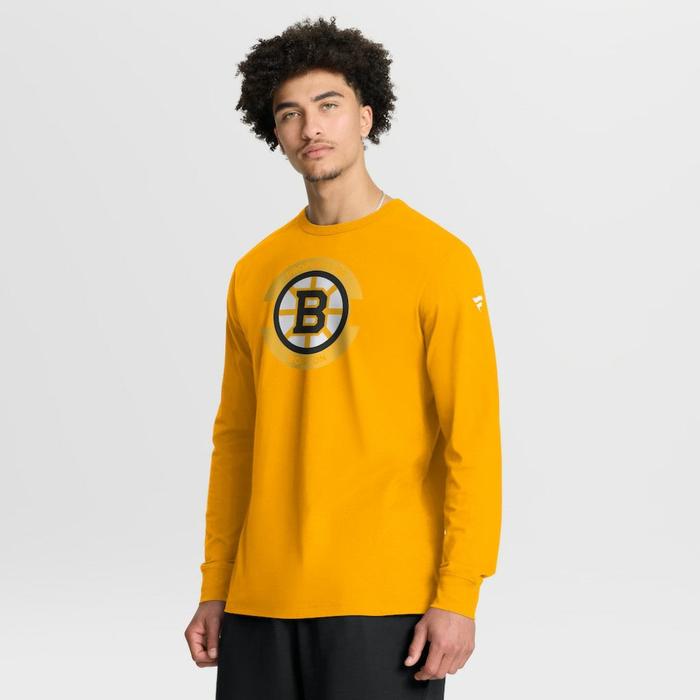 NHL Boston Bruins Fanatics Authentic Pro Property Of Practice Long Sleeve T-Shirt - Gold