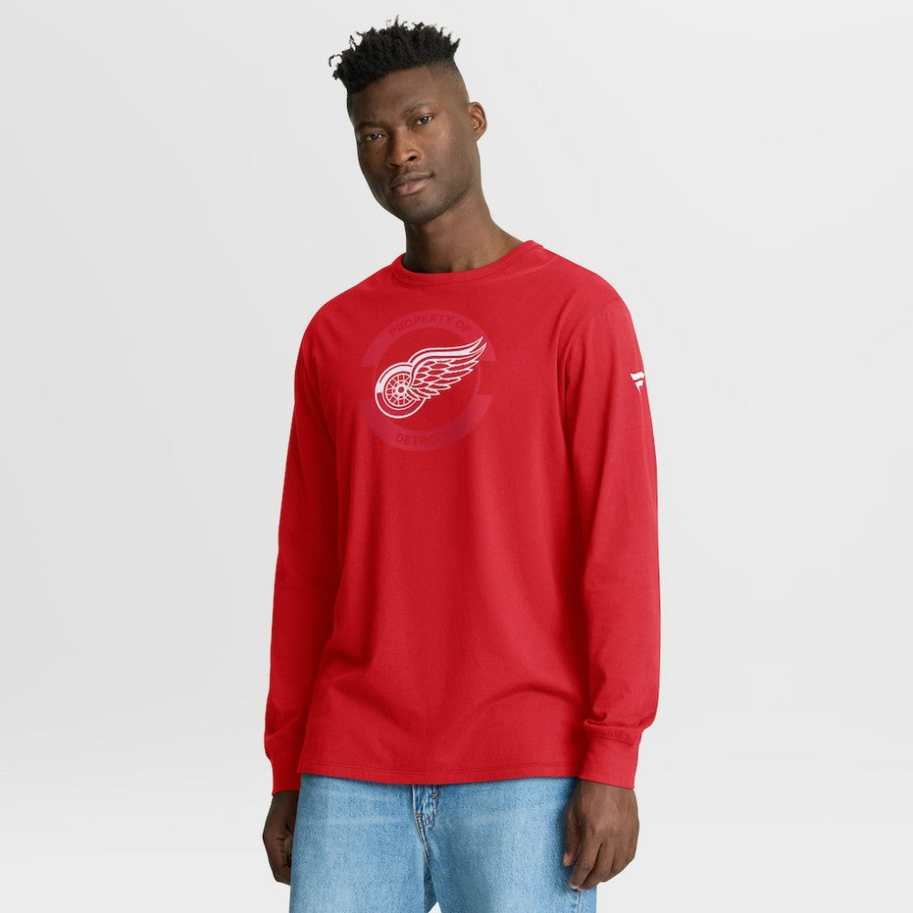 NHL Detroit Red Wings Fanatics Authentic Pro Property Of Practice Long Sleeve T-Shirt - Red
