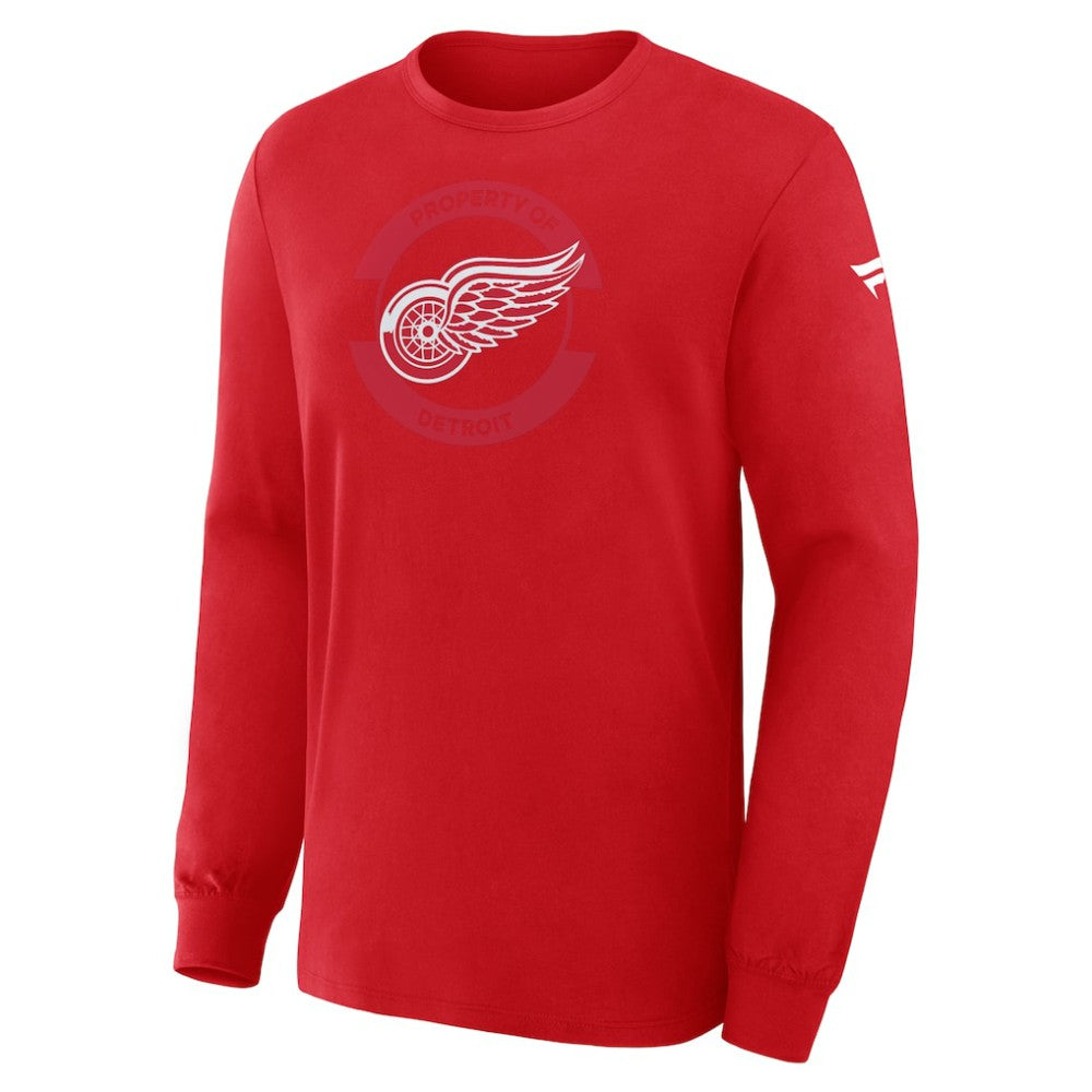 NHL Detroit Red Wings Fanatics Authentic Pro Property Of Practice Long Sleeve T-Shirt - Red