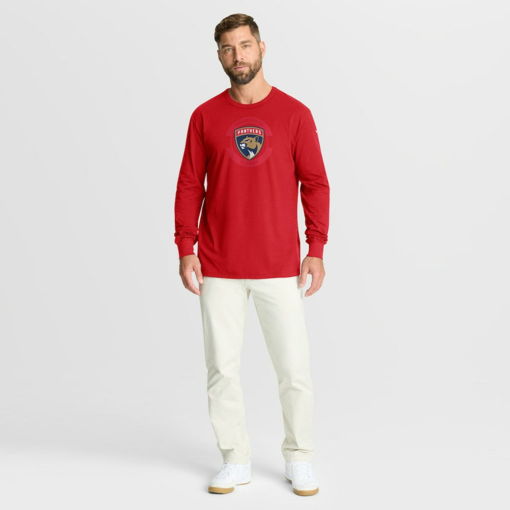 NHL Florida Panthers Fanatics Authentic Pro Property Of Practice Long Sleeve T-Shirt - Red