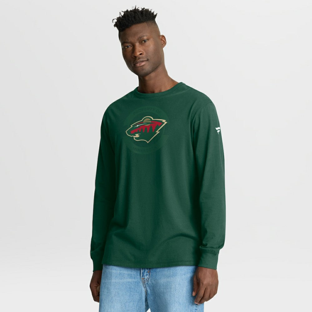 NHL Minnesota Wild Fanatics Authentic Pro Property Of Practice Long Sleeve T-Shirt - Green