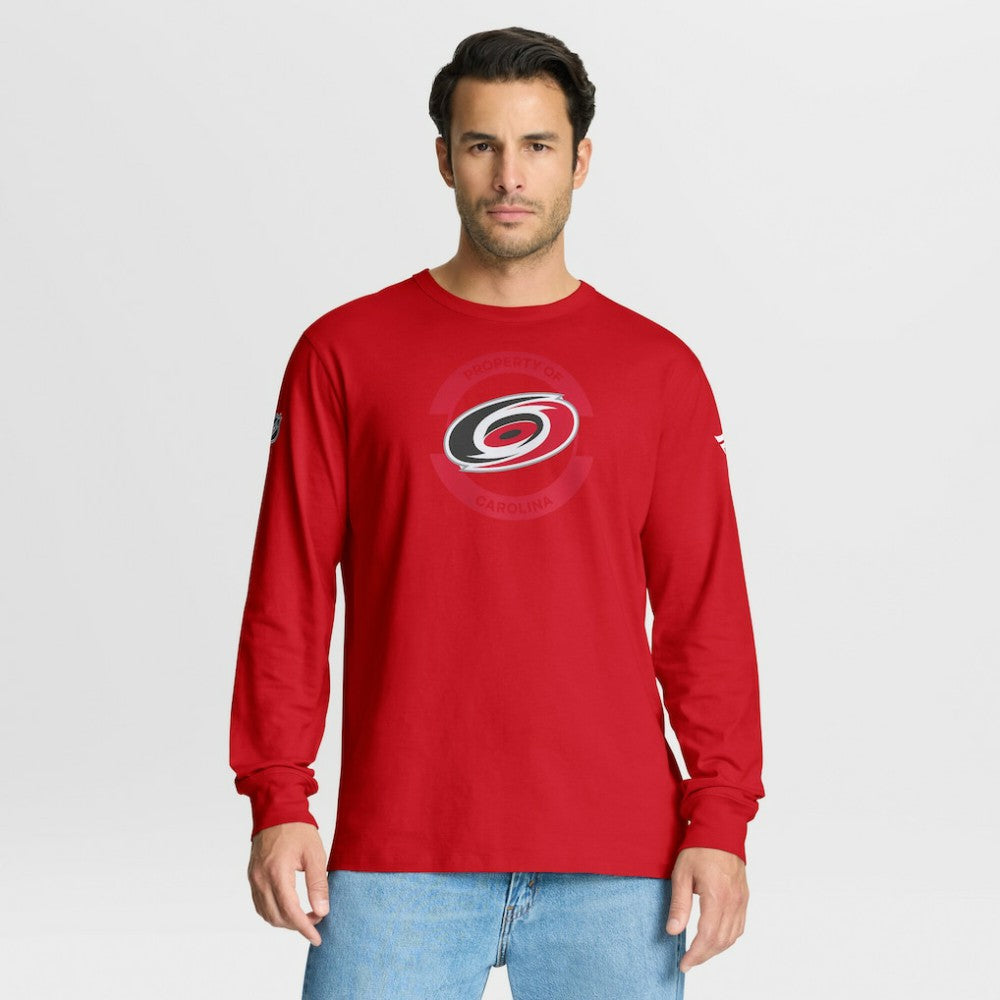 NHL Carolina Hurricanes Fanatics Authentic Pro Property Of Practice Long Sleeve T-Shirt - Red