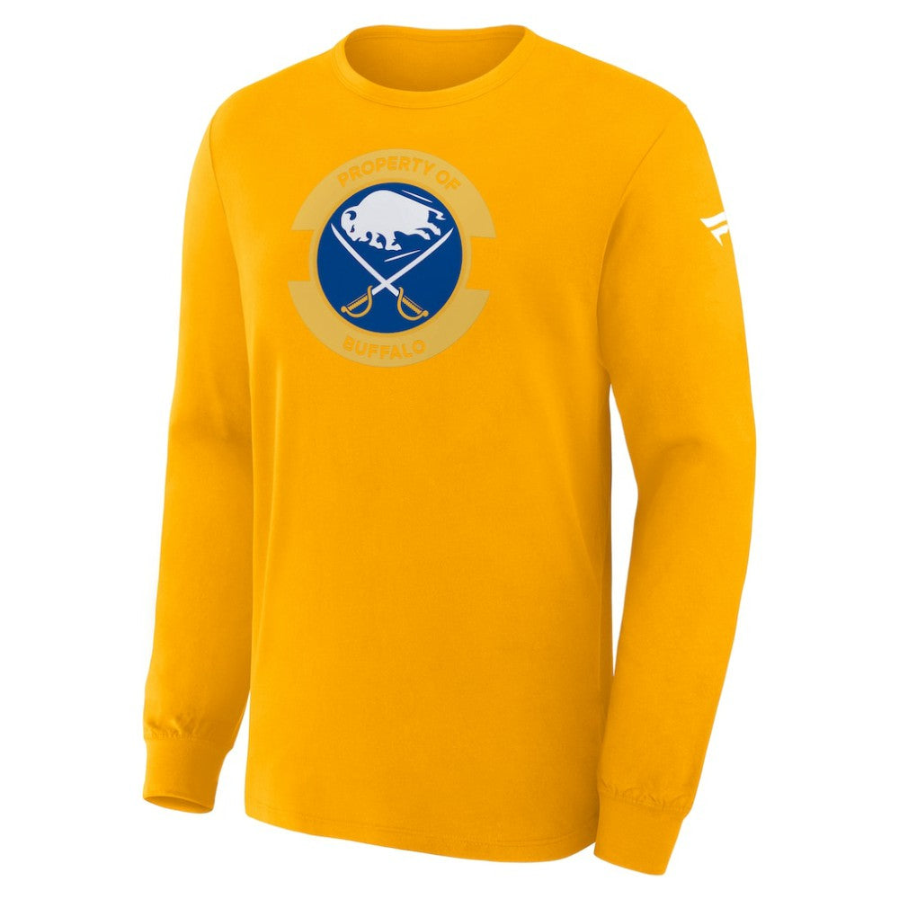 NHL Buffalo Sabres Fanatics Authentic Pro Property Of Practice Long Sleeve T-Shirt - Gold