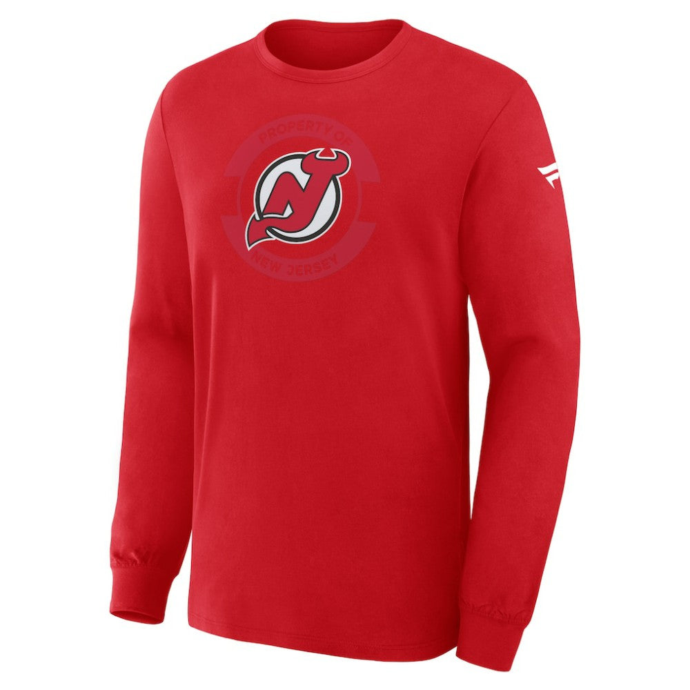 NHL New Jersey Devils Fanatics Authentic Pro Property Of Practice Long Sleeve T-Shirt - Red