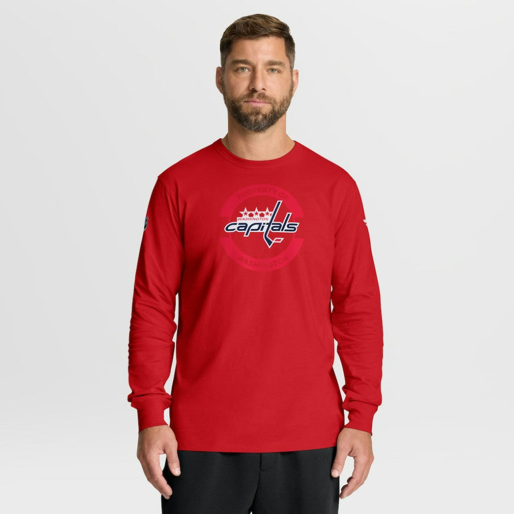 NHL Washington Capitals Fanatics Authentic Pro Property Of Practice Long Sleeve T-Shirt - Red