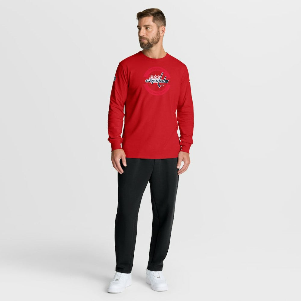 NHL Washington Capitals Fanatics Authentic Pro Property Of Practice Long Sleeve T-Shirt - Red