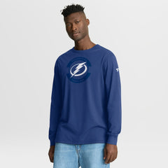 NHL Tampa Bay Lightning Fanatics Authentic Pro Property Of Practice Long Sleeve T-Shirt - Blue