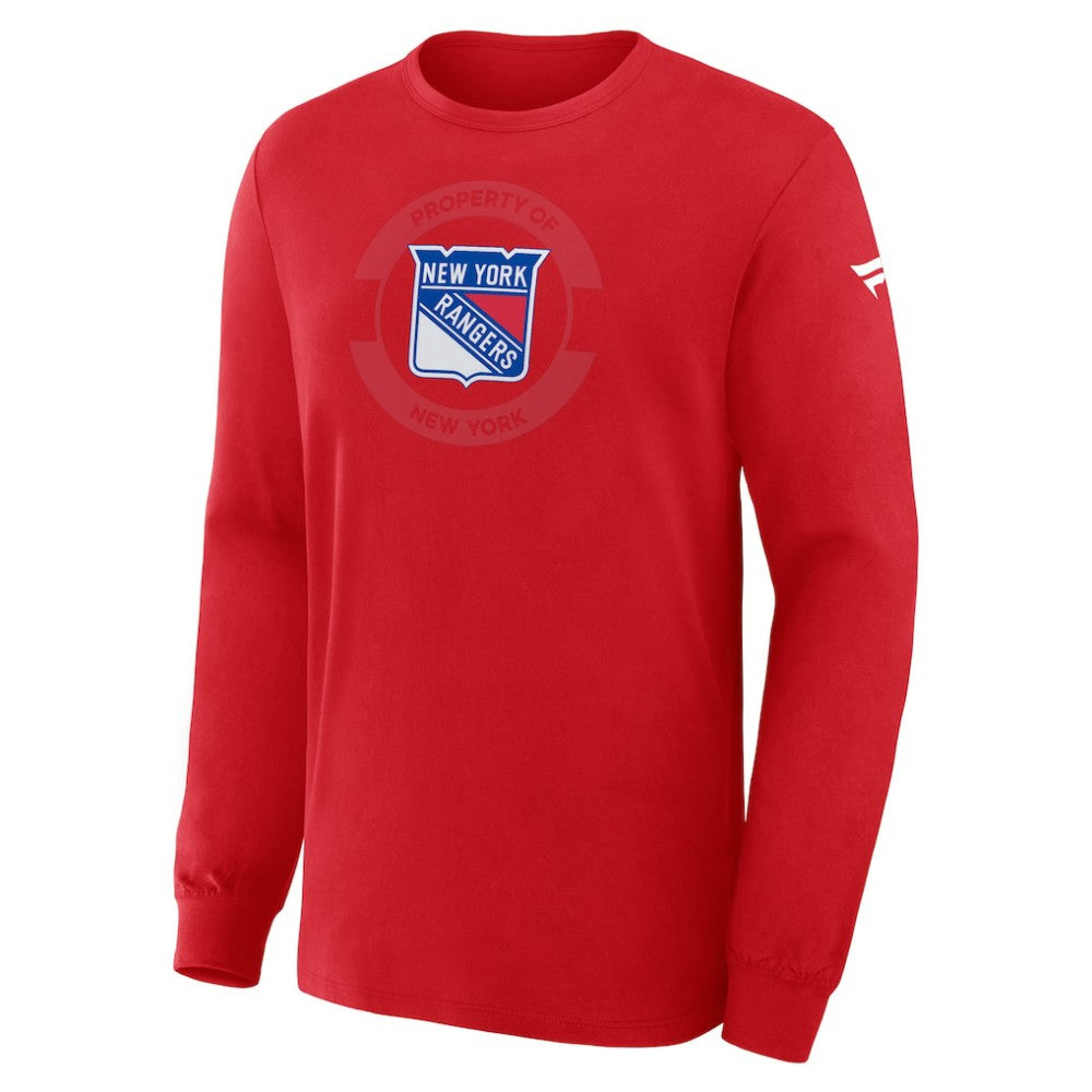 NHL New York Rangers Fanatics Authentic Pro Property Of Practice Long Sleeve T-Shirt - Red