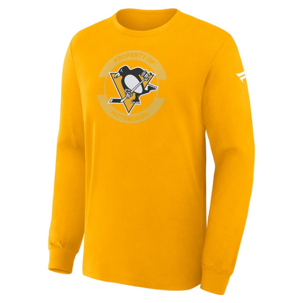 NHL Pittsburgh Penguins Fanatics Authentic Pro Property Of Practice Long Sleeve T-Shirt - Gold