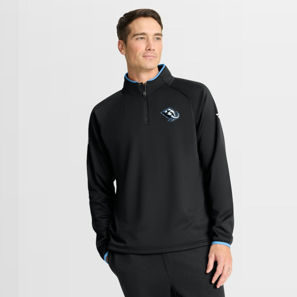NHL Utah Mammoth Fanatics Authentic Pro Rink Raglan Quarter-Zip Pullover - Black