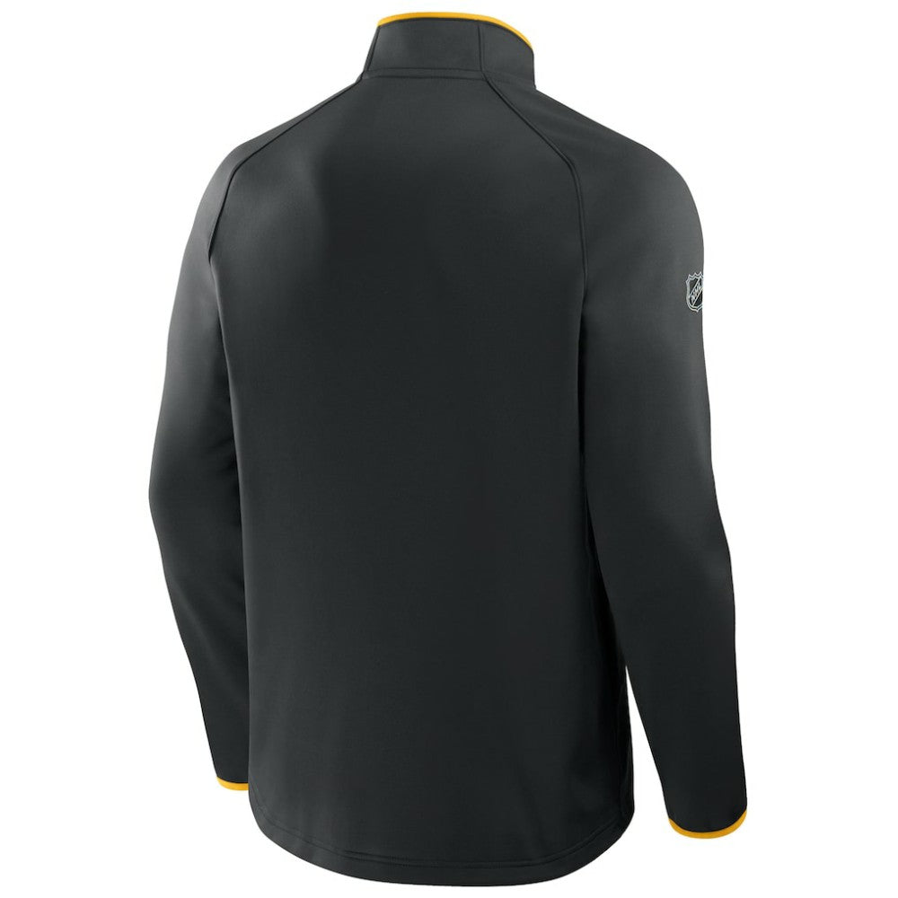NHL Pittsburgh Penguins Fanatics Authentic Pro Rink Raglan Quarter-Zip Pullover - Black