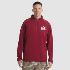 NHL Colorado Avalanche Fanatics Authentic Pro Rink Raglan Quarter-Zip Pullover - Burgundy