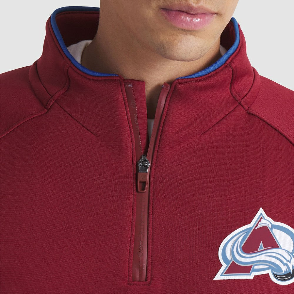 NHL Colorado Avalanche Fanatics Authentic Pro Rink Raglan Quarter-Zip Pullover - Burgundy