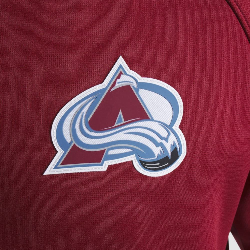 NHL Colorado Avalanche Fanatics Authentic Pro Rink Raglan Quarter-Zip Pullover - Burgundy