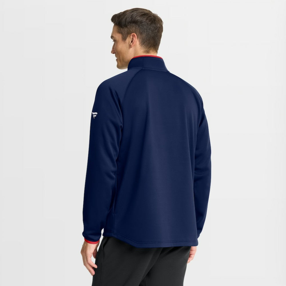NHL Washington Capitals Fanatics Authentic Pro Rink Raglan Quarter-Zip Pullover - Navy