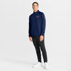 NHL Washington Capitals Fanatics Authentic Pro Rink Raglan Quarter-Zip Pullover - Navy