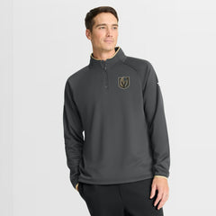 NHL Vegas Golden Knights Fanatics Authentic Pro Rink Raglan Quarter-Zip Pullover - Black