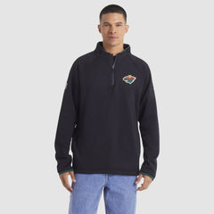 NHL Minnesota Wild Fanatics Authentic Pro Rink Raglan Quarter-Zip Pullover - Black
