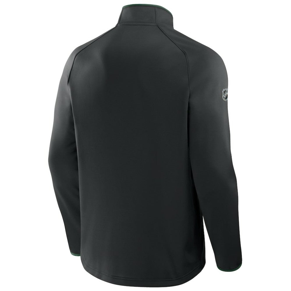 NHL Minnesota Wild Fanatics Authentic Pro Rink Raglan Quarter-Zip Pullover - Black