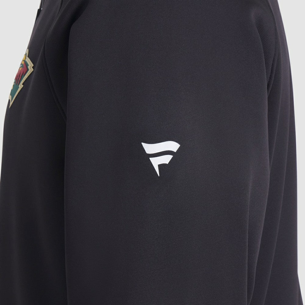 NHL Minnesota Wild Fanatics Authentic Pro Rink Raglan Quarter-Zip Pullover - Black