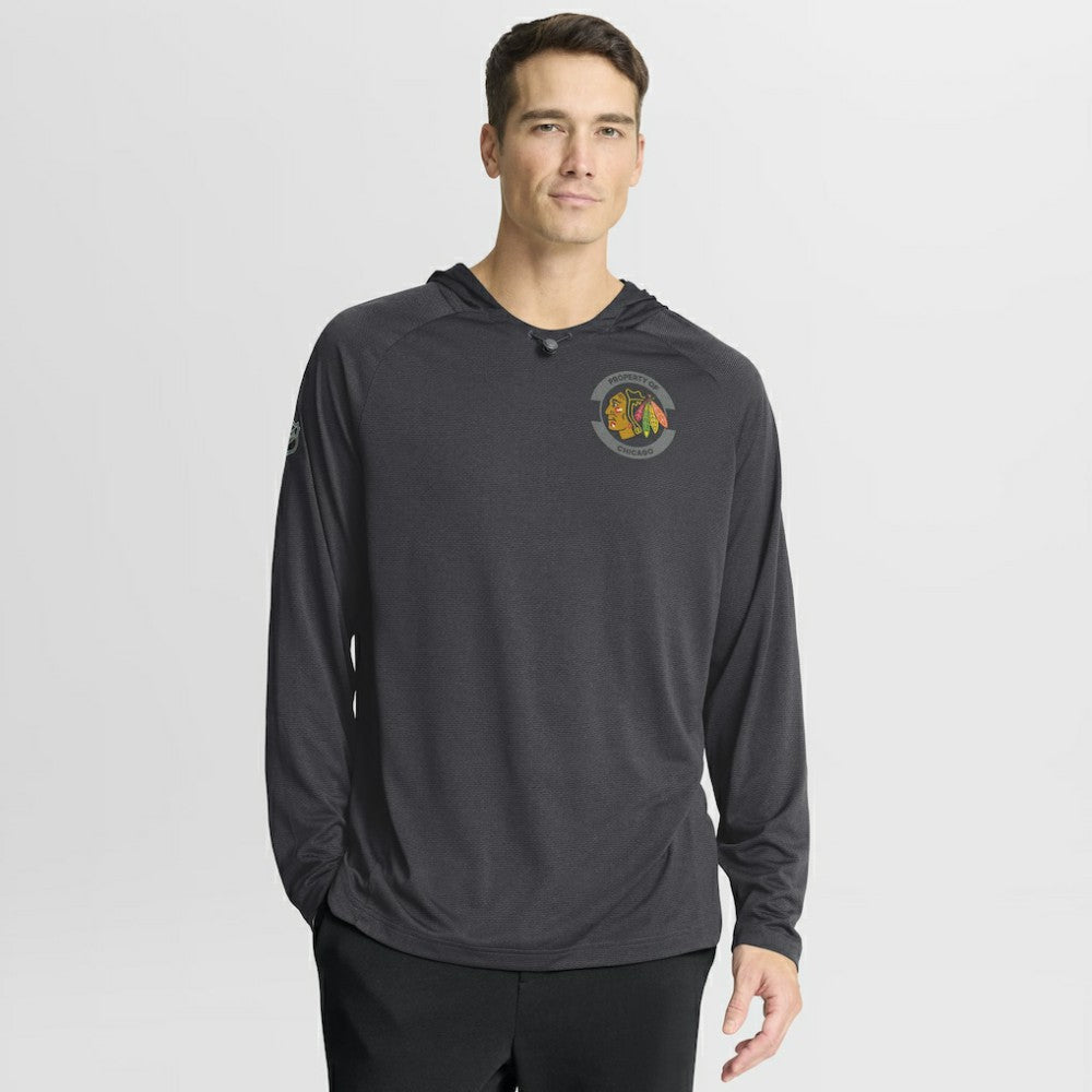 NHL Chicago Blackhawks Fanatics Authentic Pro Rink Hoodie - Charcoal