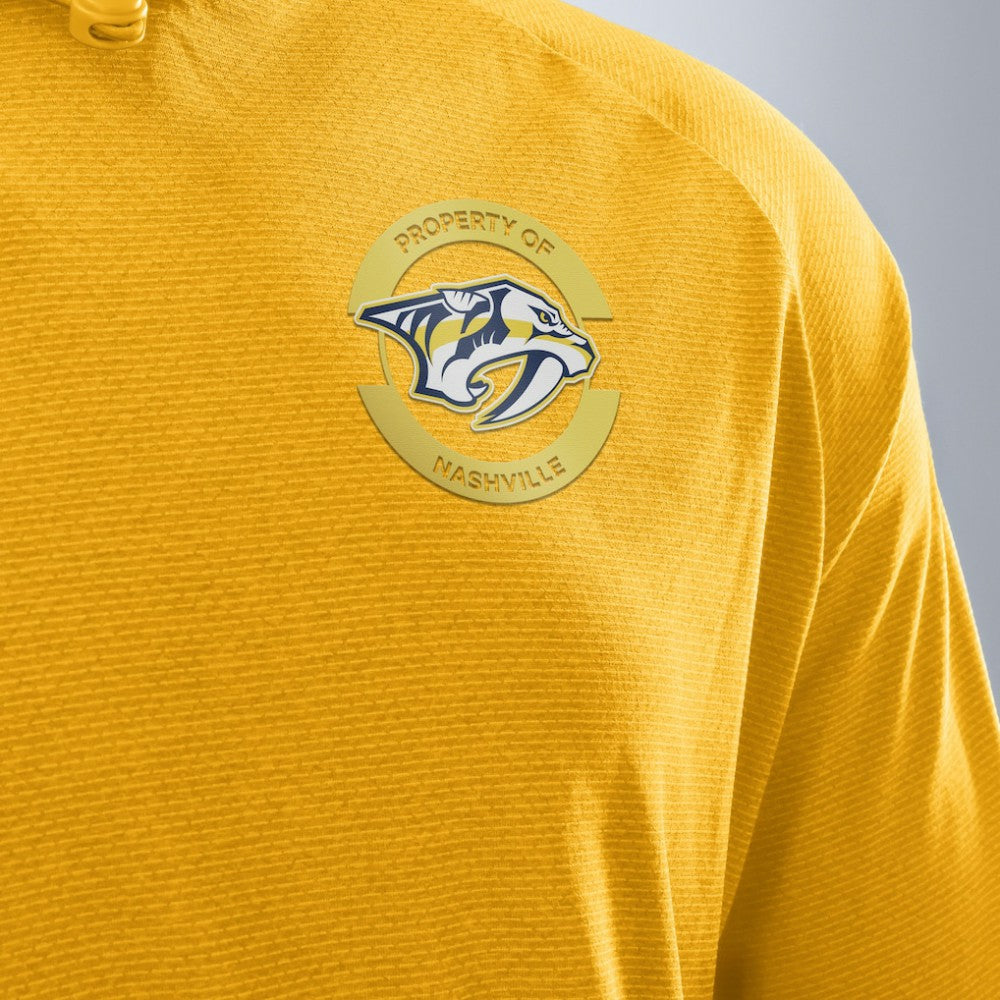 NHL Nashville Predators Fanatics Authentic Pro Rink Hoodie - Gold