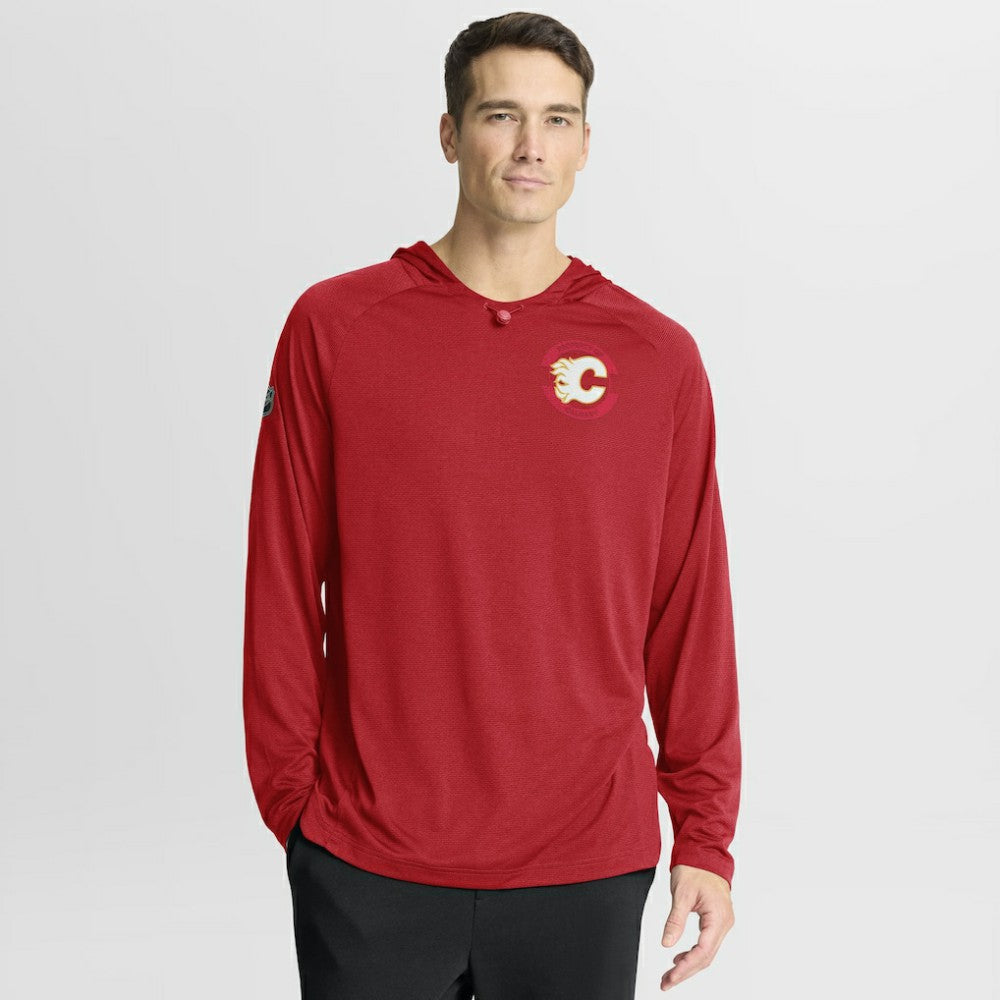 NHL Calgary Flames Fanatics Authentic Pro Rink Hoodie - Red