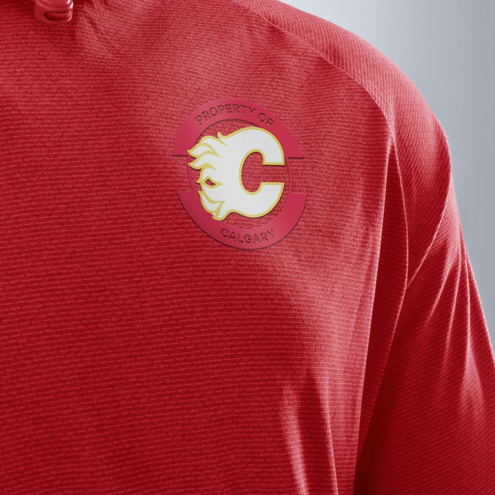 NHL Calgary Flames Fanatics Authentic Pro Rink Hoodie - Red