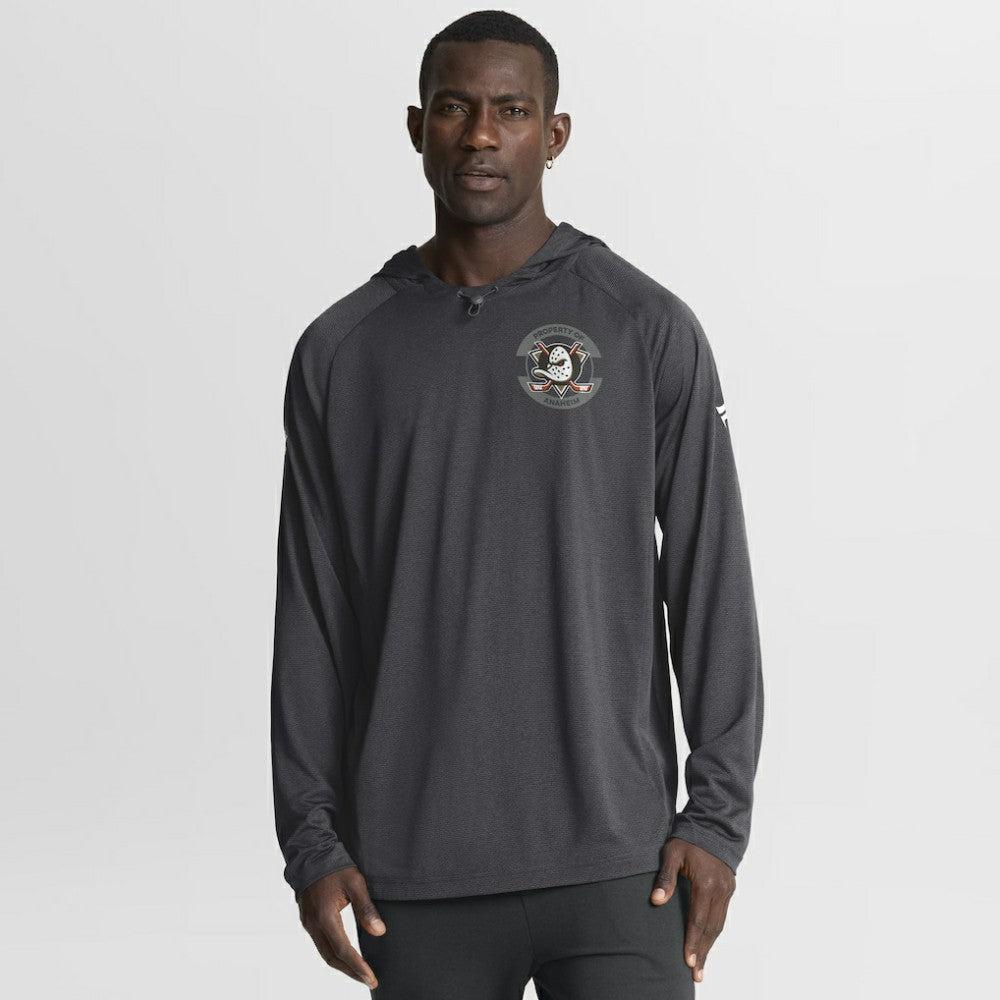 NHL Anaheim Ducks Fanatics Authentic Pro Rink Hoodie - Charcoal