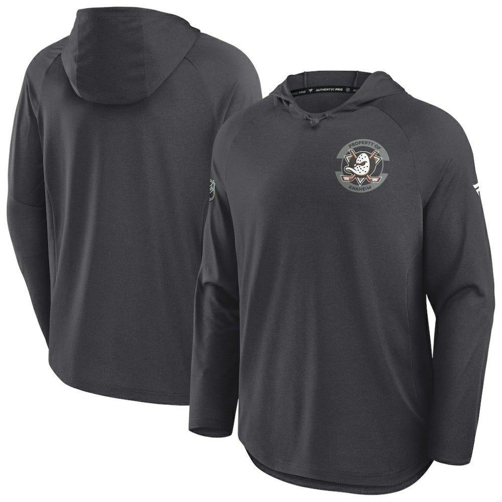 NHL Anaheim Ducks Fanatics Authentic Pro Rink Hoodie - Charcoal