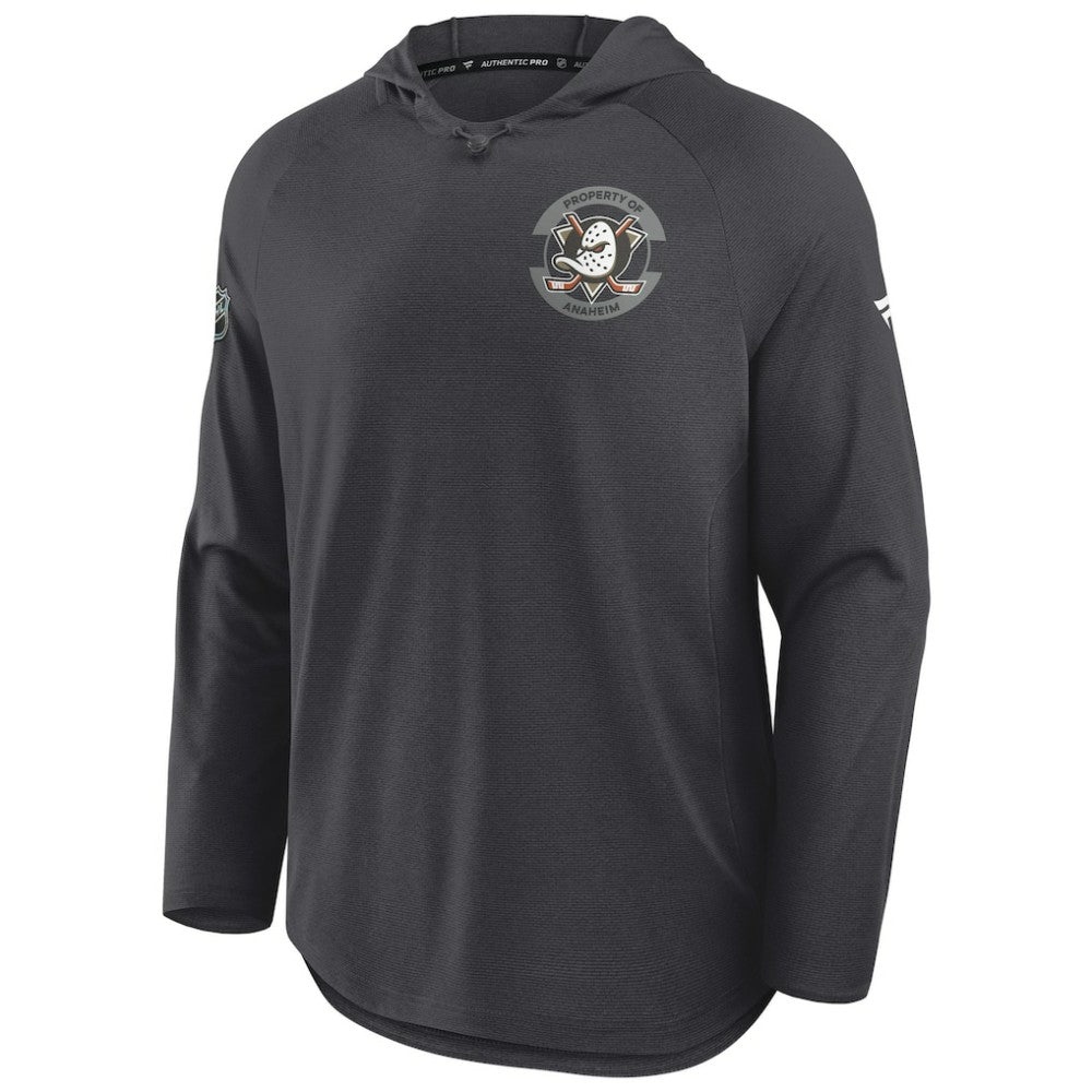 NHL Anaheim Ducks Fanatics Authentic Pro Rink Hoodie - Charcoal