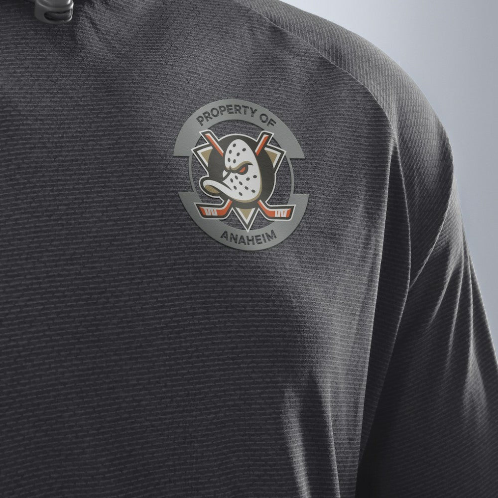 NHL Anaheim Ducks Fanatics Authentic Pro Rink Hoodie - Charcoal