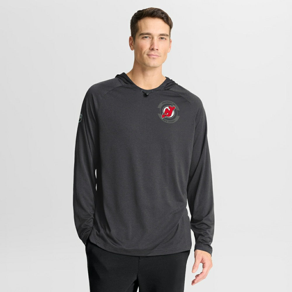 NHL New Jersey Devils Fanatics Authentic Pro Rink Hoodie - Charcoal