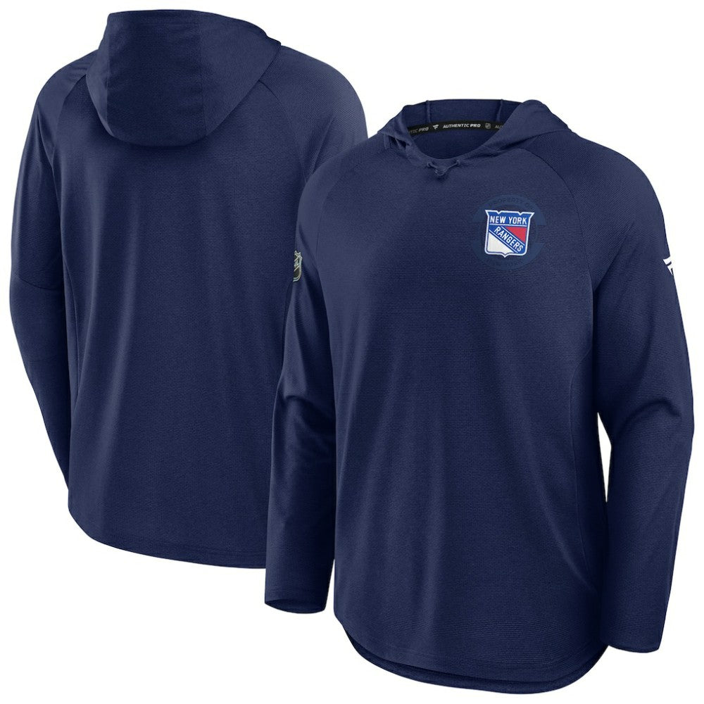 NHL New York Rangers Fanatics Authentic Pro Rink Hoodie - Navy