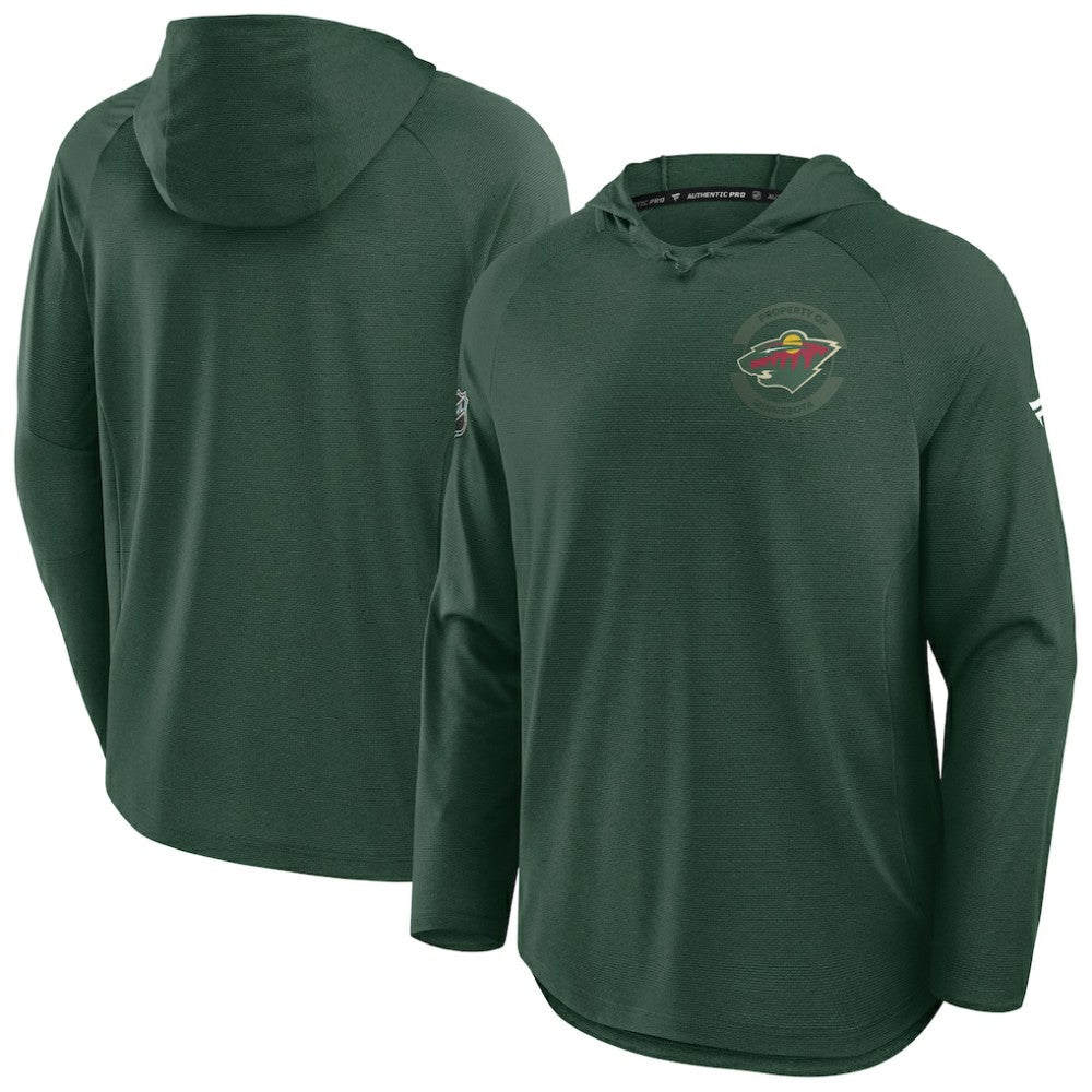 NHL Minnesota Wild Fanatics Authentic Pro Rink Hoodie - Green
