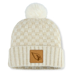 Arizona Cardinals Women's Nickel Cuffed Knit Hat with Pom Natural