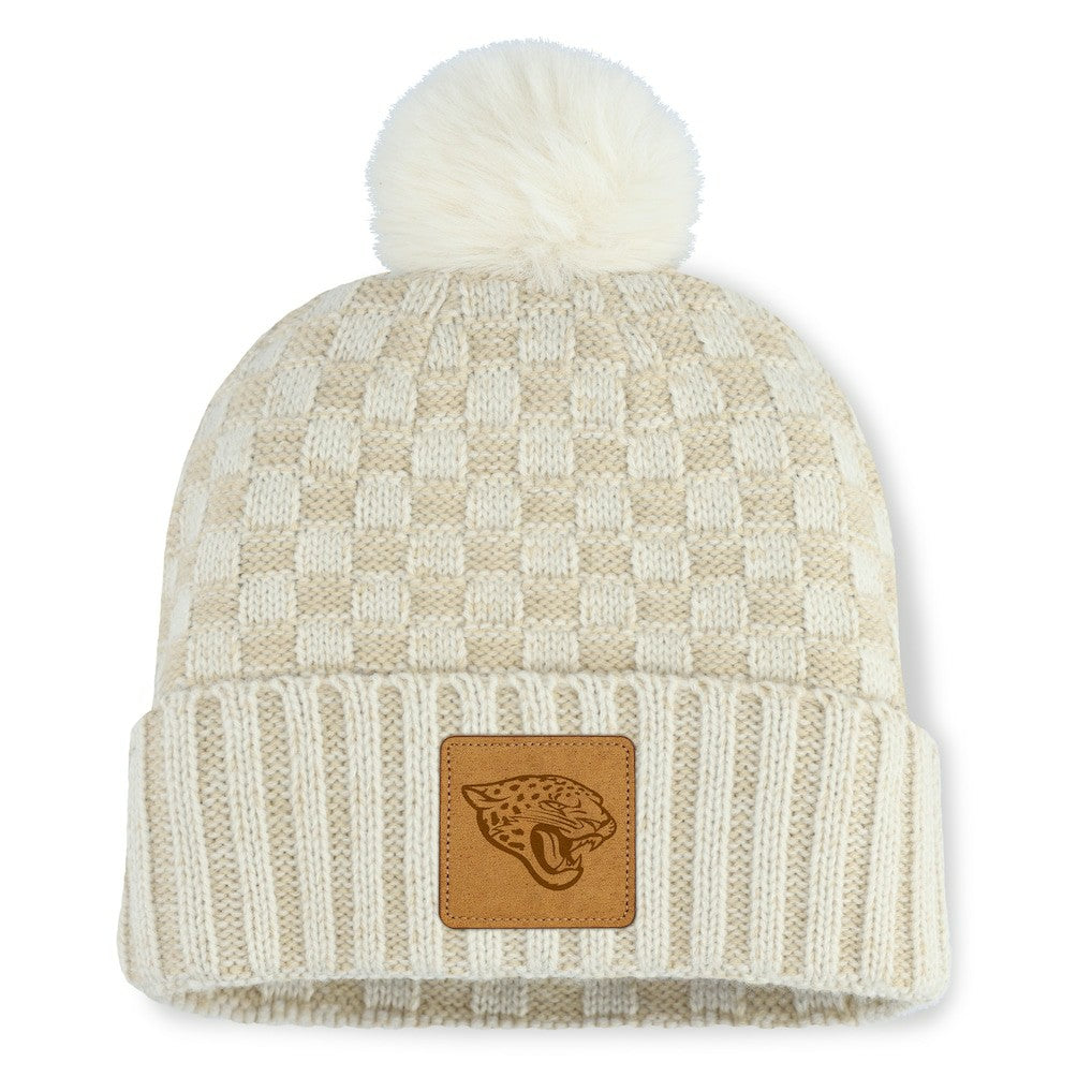 Jacksonville Jaguars Women's Nickel Cuffed Knit Hat with Pom Natural