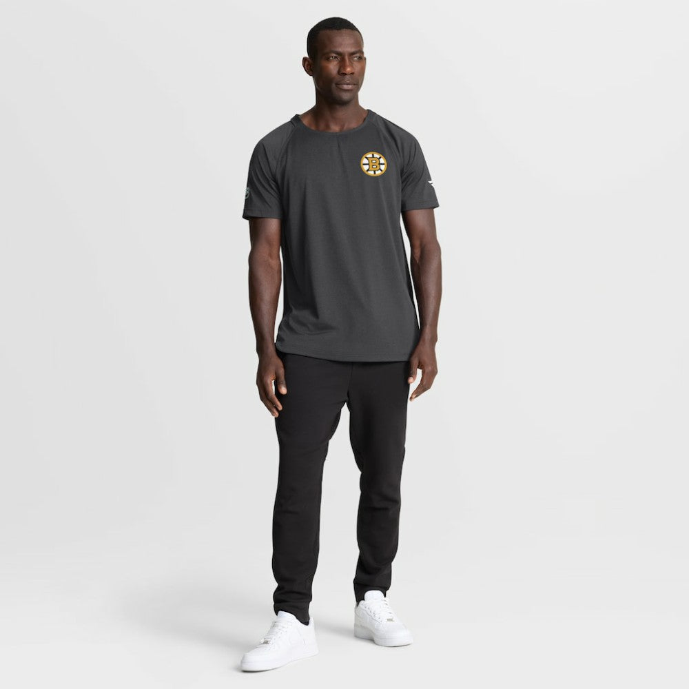 NHL Boston Bruins Fanatics Authentic Pro Rink Raglan Performance T-Shirt - Charcoal