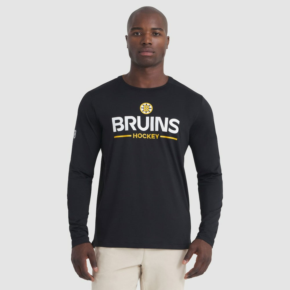 NHL Boston Bruins Fanatics Authentic Pro Rink Tech Long Sleeve T-Shirt - Black