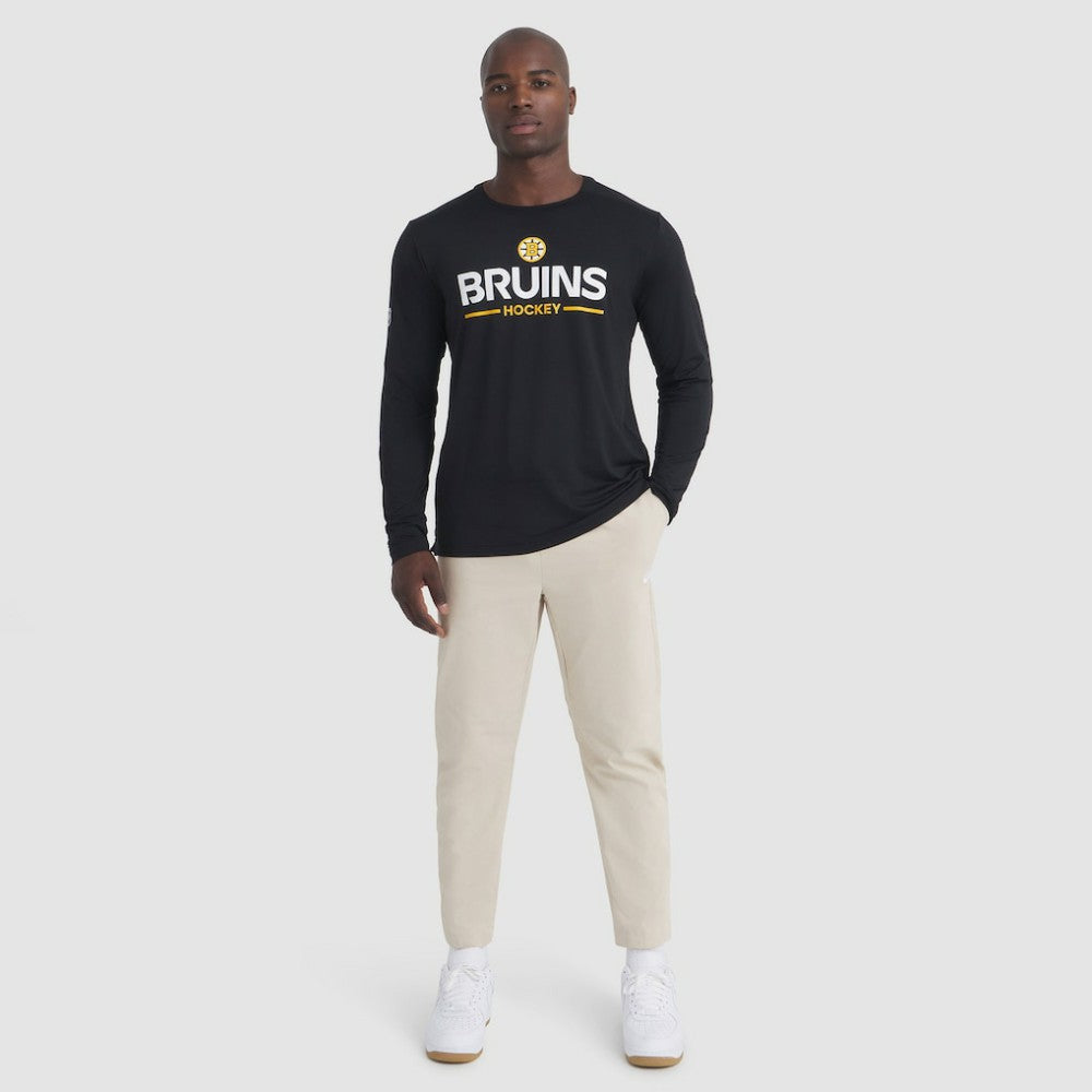 NHL Boston Bruins Fanatics Authentic Pro Rink Tech Long Sleeve T-Shirt - Black