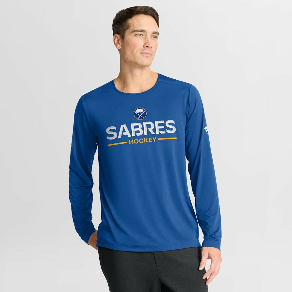 NHL Buffalo Sabres Fanatics Authentic Pro Rink Tech Long Sleeve T-Shirt - Royal