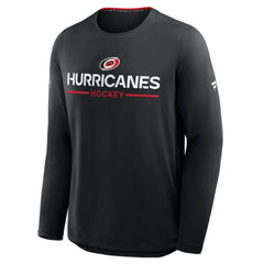 NHL Carolina Hurricanes Fanatics Authentic Pro Rink Tech Long Sleeve T-Shirt - Black