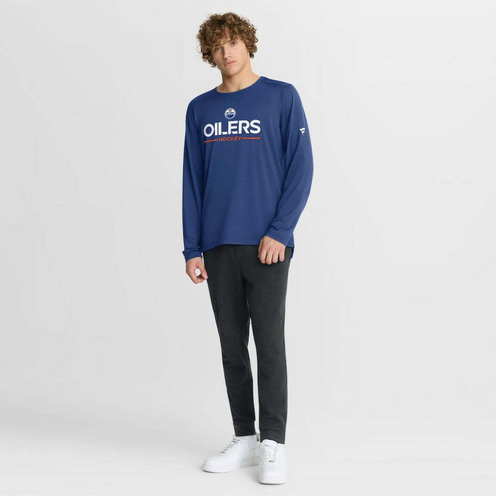 NHL Edmonton Oilers Fanatics Authentic Pro Rink Tech Long Sleeve T-Shirt - Royal