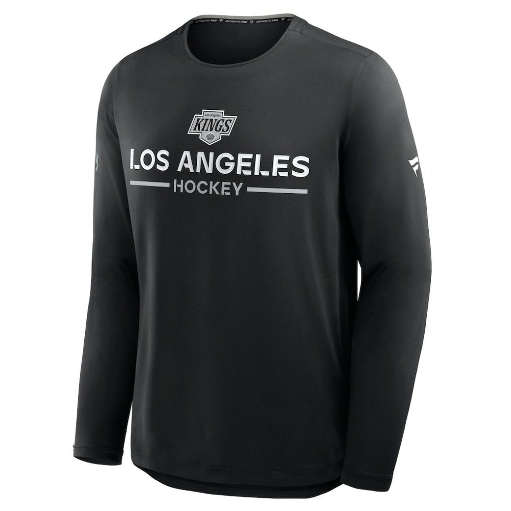 NHL Los Angeles Kings Fanatics Authentic Pro Rink Tech Long Sleeve T-Shirt - Black