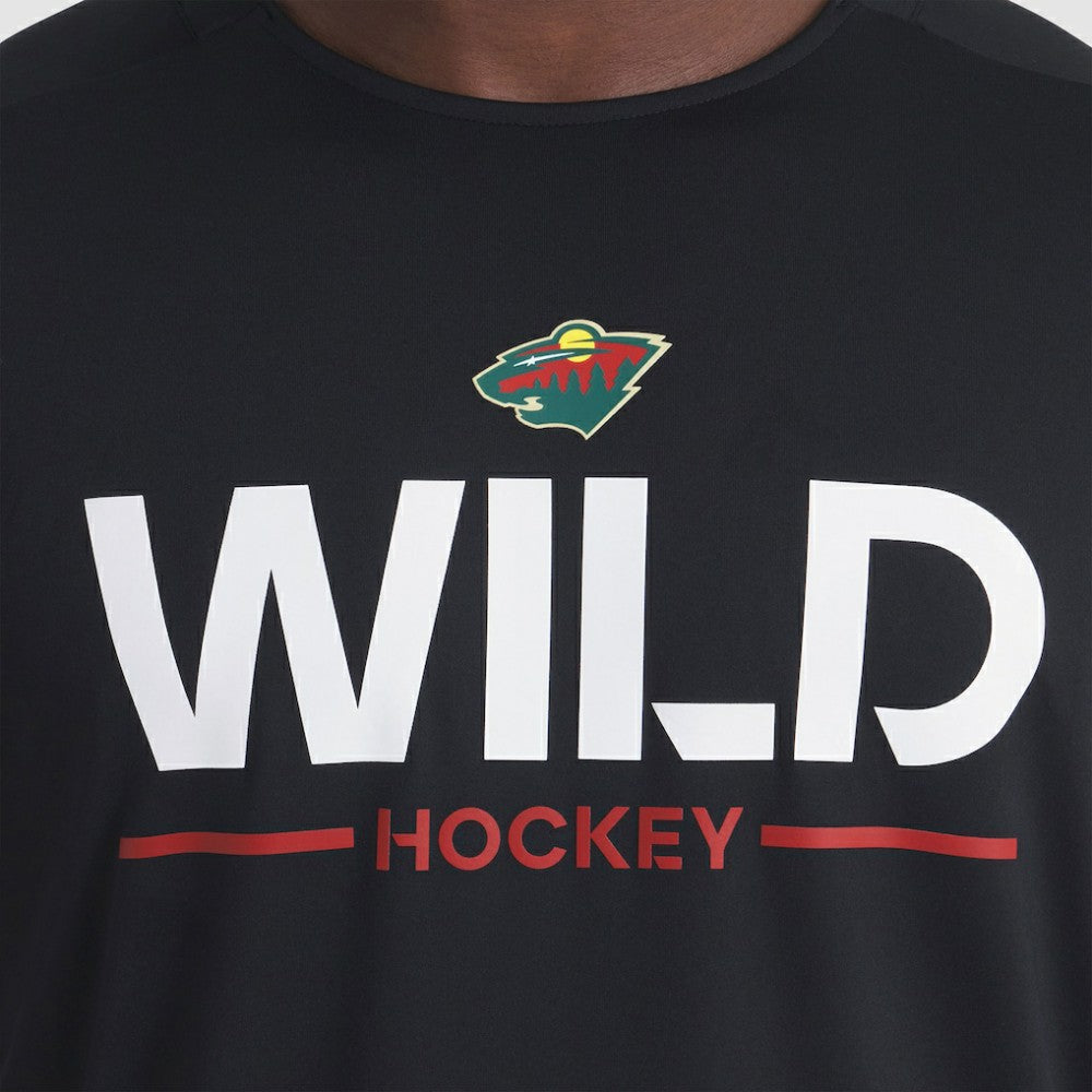 NHL Minnesota Wild Fanatics Authentic Pro Rink Tech Long Sleeve T-Shirt - Black