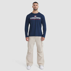 NHL Montreal Canadiens Fanatics Authentic Pro Rink Tech Long Sleeve T-Shirt - Navy