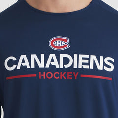 NHL Montreal Canadiens Fanatics Authentic Pro Rink Tech Long Sleeve T-Shirt - Navy