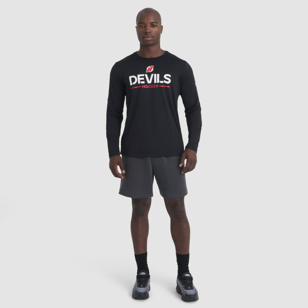 NHL New Jersey Devils Fanatics Authentic Pro Rink Tech Long Sleeve T-Shirt - Black
