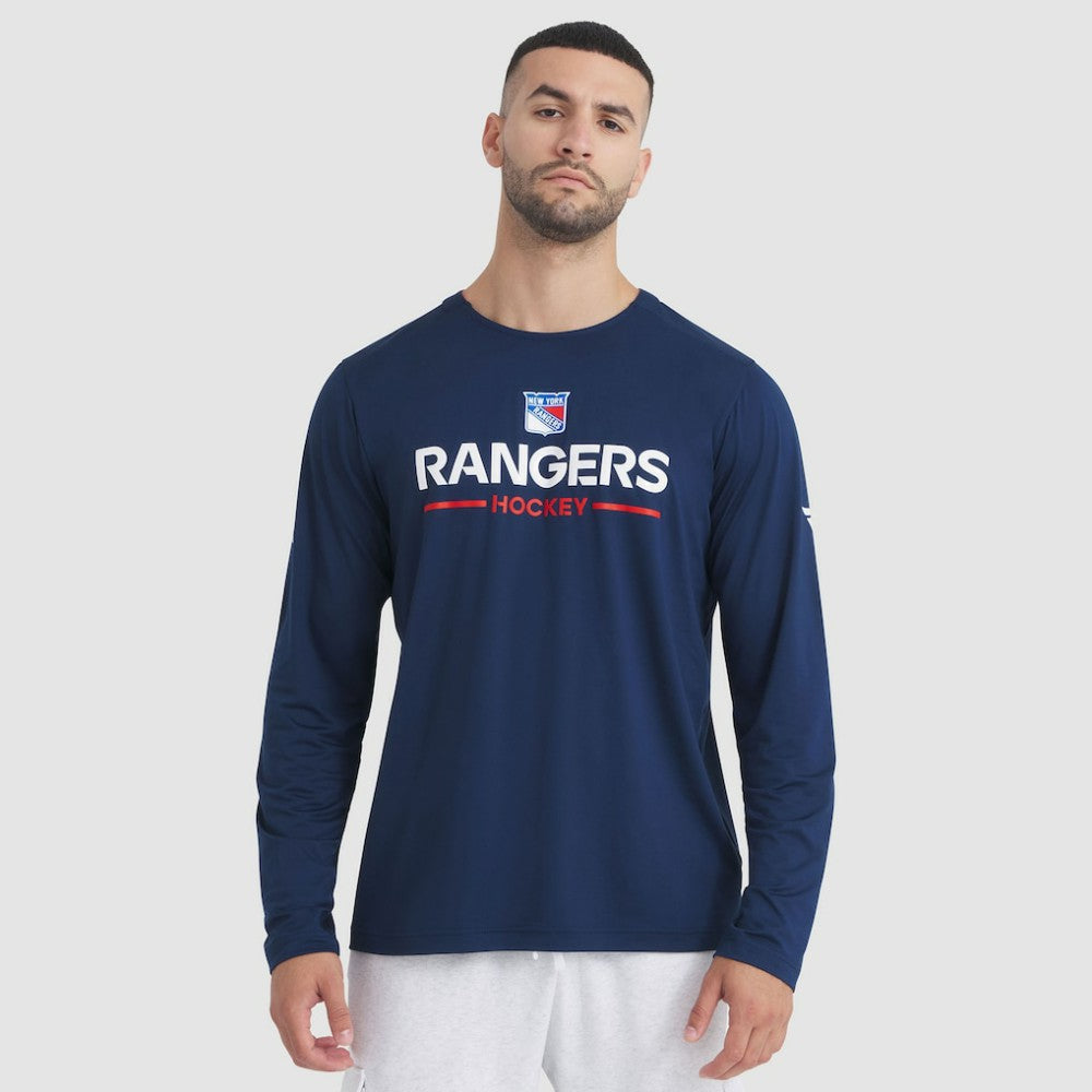 NHL New York Rangers Fanatics Authentic Pro Rink Tech Long Sleeve T-Shirt - Navy
