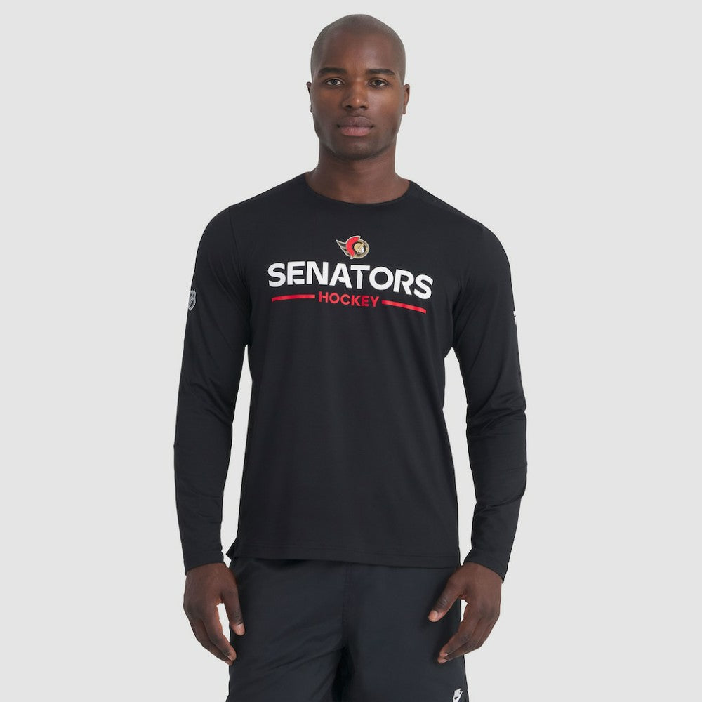 NHL Ottawa Senators Fanatics Authentic Pro Rink Tech Long Sleeve T-Shirt - Black